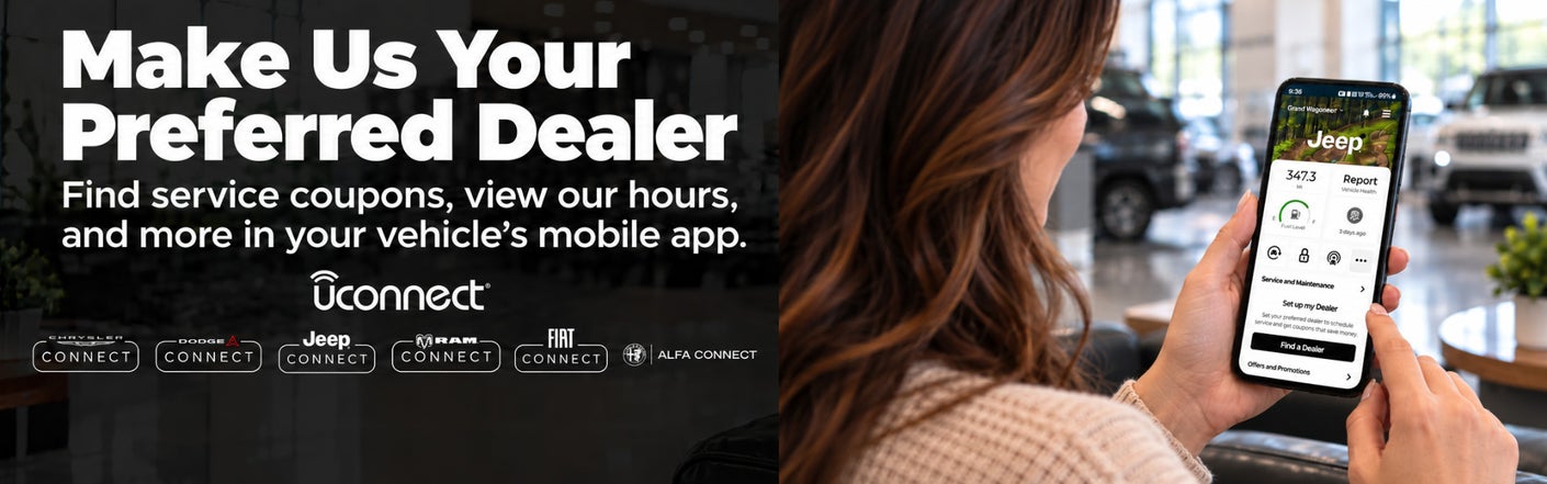 uconnect® make us your preferred dealer | Moran Blue Water Chrysler Dodge Jeep Ram in Fort Gratiot MI