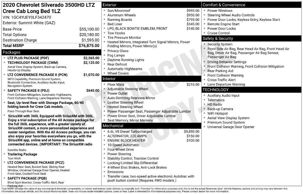 2020 Chevrolet Silverado 3500 HD LTZ