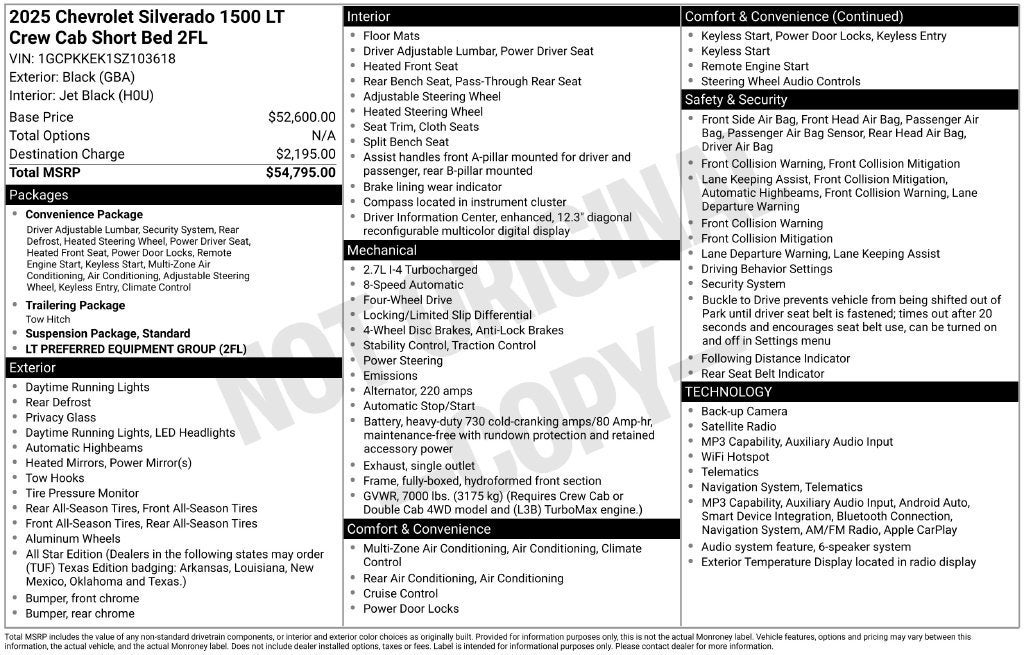 2025 Chevrolet Silverado 1500 LT (2FL)