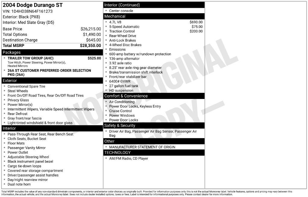 2004 Dodge Durango ST