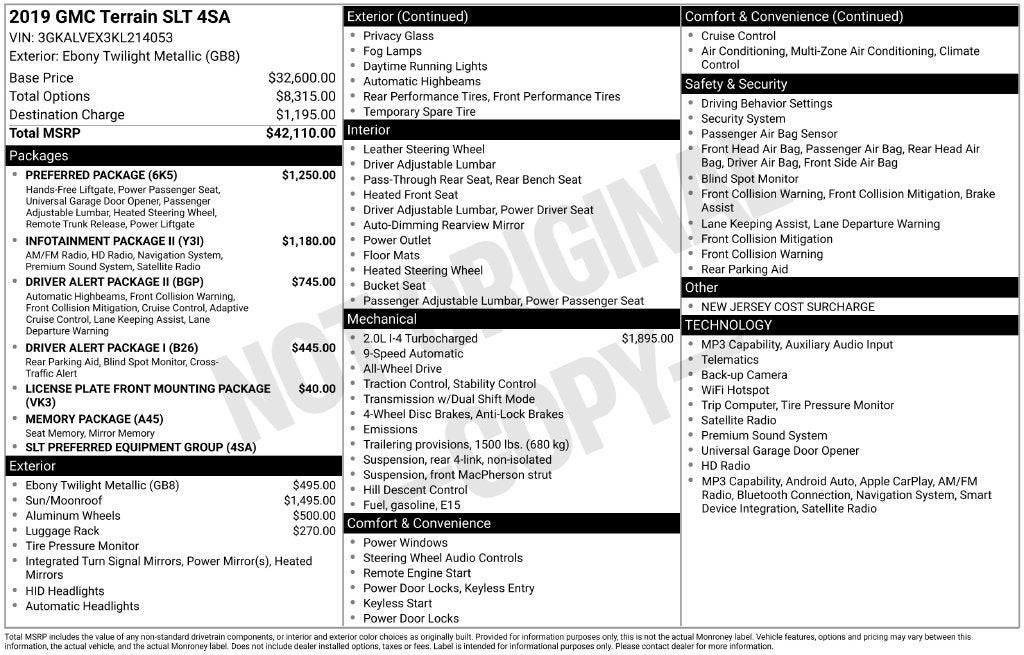 2019 GMC Terrain SLT